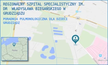 PORADNIA PULMONOLOGICZNA DLA DZIECI - REGIONALNY SZPITAL SPECJALISTYCZNY IM. DR  WŁADYSŁAWA BIEGAŃSKIEGO W GRUDZIĄDZU - RYDYGIERA 15/17,  GRUDZIĄDZ
