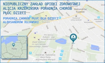 PORADNIA CHORÓB PŁUC DLA DZIECI - NIEPUBLICZNY ZAKŁAD OPIEKI ZDROWOTNEJ ALICJA KRZEMIŃSKA PORADNIA CHORÓB PŁUC DZIECI - GRANICZNA 16,  ALEKSANDRÓW KUJAWSKI