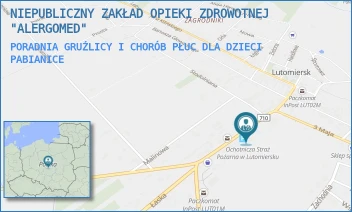 PORADNIA GRUŹLICY I CHORÓB PŁUC DLA DZIECI - NIEPUBLICZNY ZAKŁAD OPIEKI ZDROWOTNEJ "ALERGOMED" - UL. TADEUSZA KOŚCIUSZKI 17,  PABIANICE