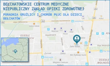 PORADNIA GRUŹLICY I CHORÓB PŁUC DLA DZIECI - BEŁCHATOWSKIE CENTRUM MEDYCZNE NIEPUBLICZNY ZAKŁAD OPIEKI ZDROWOTNEJ - UL. 19 STYCZNIA 12,  BEŁCHATÓW