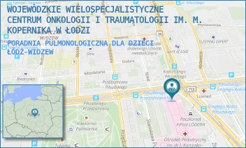 PORADNIA PULMONOLOGICZNA DLA DZIECI - WOJEWÓDZKIE WIELOSPECJALISTYCZNE CENTRUM ONKOLOGII I TRAUMATOLOGII IM. M. KOPERNIKA W ŁODZI - AL. MARSZ. JÓZEFA PIŁSUDSKIEGO 71,  ŁÓDŹ-WIDZEW