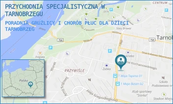 PORADNIA GRUŹLICY I CHORÓB PŁUC DLA DZIECI - PRZYCHODNIA SPECJALISTYCZNA W TARNOBRZEGU - UL. 1 MAJA 1,  TARNOBRZEG