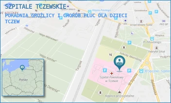 PORADNIA GRUŹLICY I CHORÓB PŁUC DLA DZIECI - SZPITALE TCZEWSKIE - UL. 30 STYCZNIA 57/58,  TCZEW
