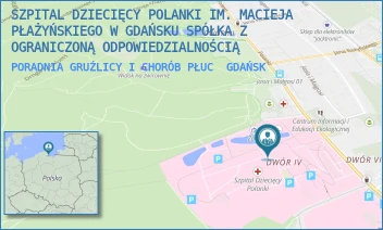 PORADNIA GRUŹLICY I CHORÓB PŁUC - SZPITAL DZIECIĘCY POLANKI IM. MACIEJA PŁAŻYŃSKIEGO W GDAŃSKU SPÓŁKA Z OGRANICZONĄ ODPOWIEDZIALNOŚCIĄ - UL. POLANKI 119,  GDAŃSK