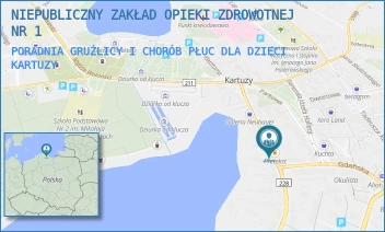 PORADNIA GRUŹLICY I CHORÓB PŁUC DLA DZIECI - NIEPUBLICZNY ZAKŁAD OPIEKI ZDROWOTNEJ NR 1 - UL. JEZIORNA 11,  KARTUZY
