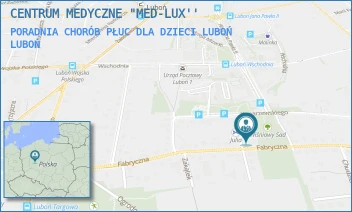 PORADNIA CHORÓB PŁUC DLA DZIECI LUBOŃ - "MED-LUX" SPÓŁKA Z OGRANICZONĄ ODPOWIEDZIALNOŚCIĄ - ŻEROMSKIEGO 1,  LUBOŃ