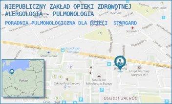 PORADNIA PULMONOLOGICZNA DLA DZIECI - NIEPUBLICZNY ZAKŁAD OPIEKI ZDROWOTNEJ ALERGOLOGIA - PULMONOLOGIA - OSIEDLE ZACHÓD A/17,  STARGARD